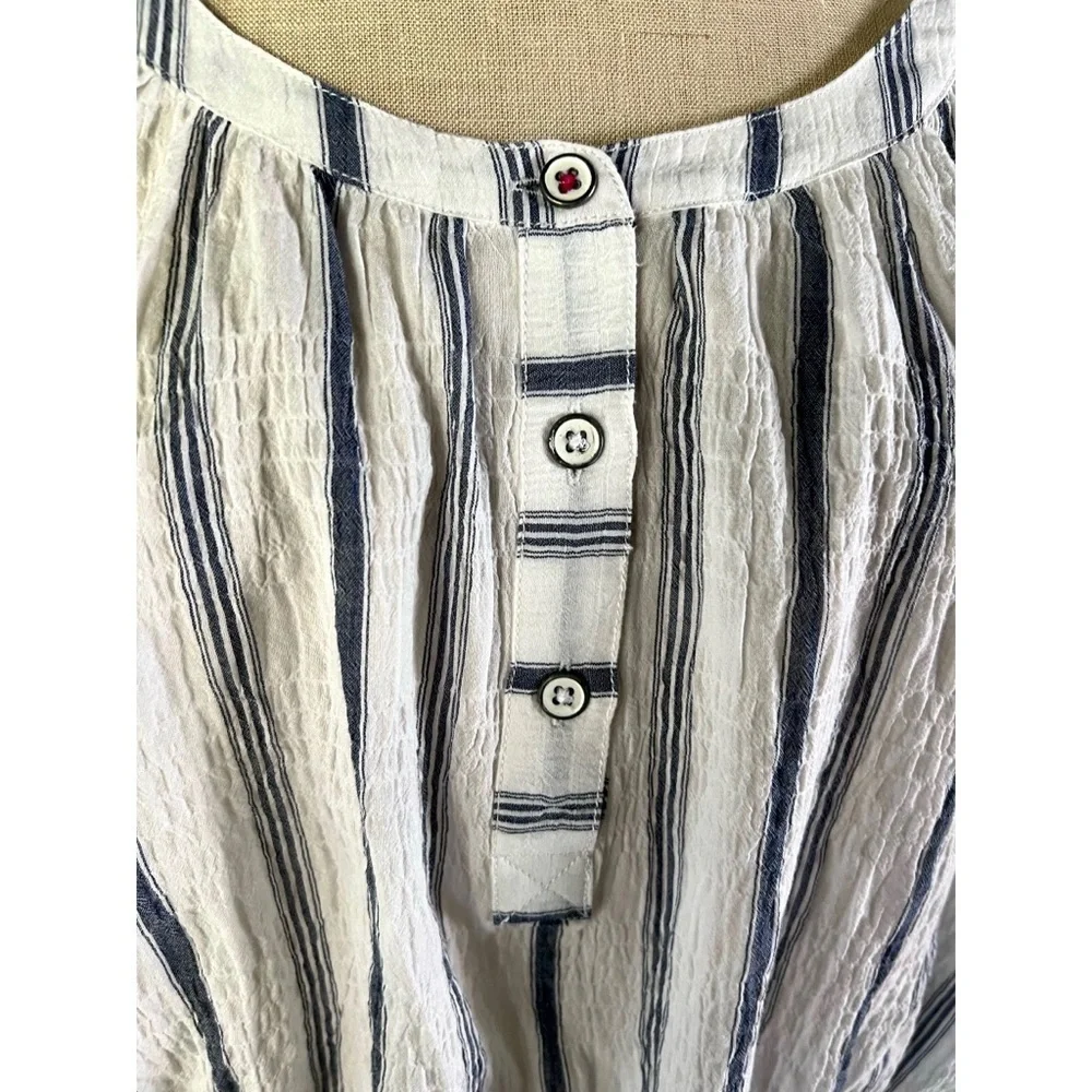 NWT Anthropologie Puff Sleeve Crop Blouse Top L